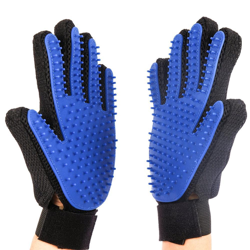 Silicone pet gloves cat dog bath to pet cat supplies comb hair removal Pet Gloves Brush